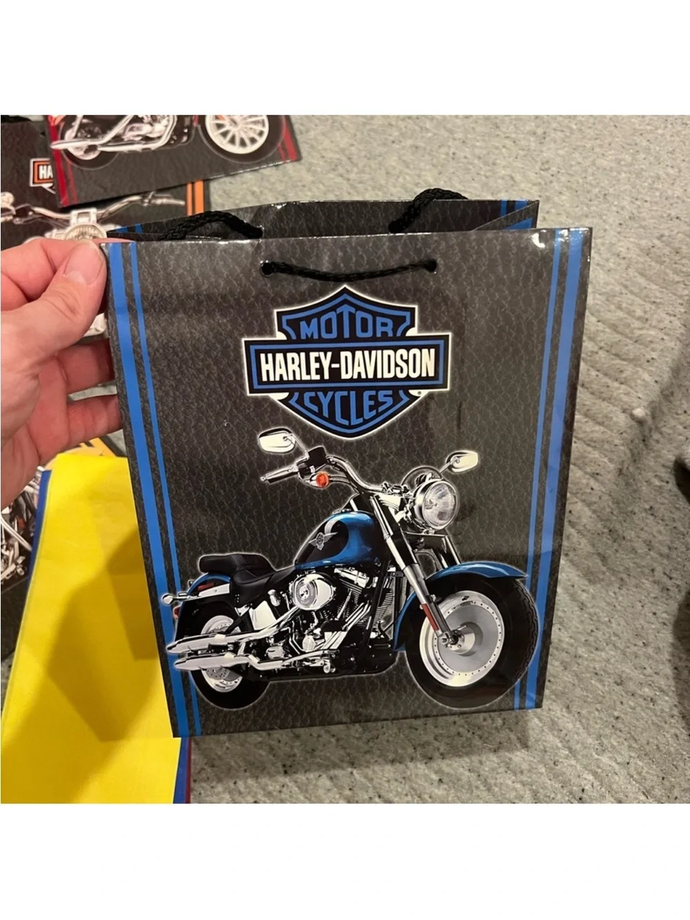 Harley-Davidson Kids Neck Gaiter Set in Yellow with Black Motorcycle Prints